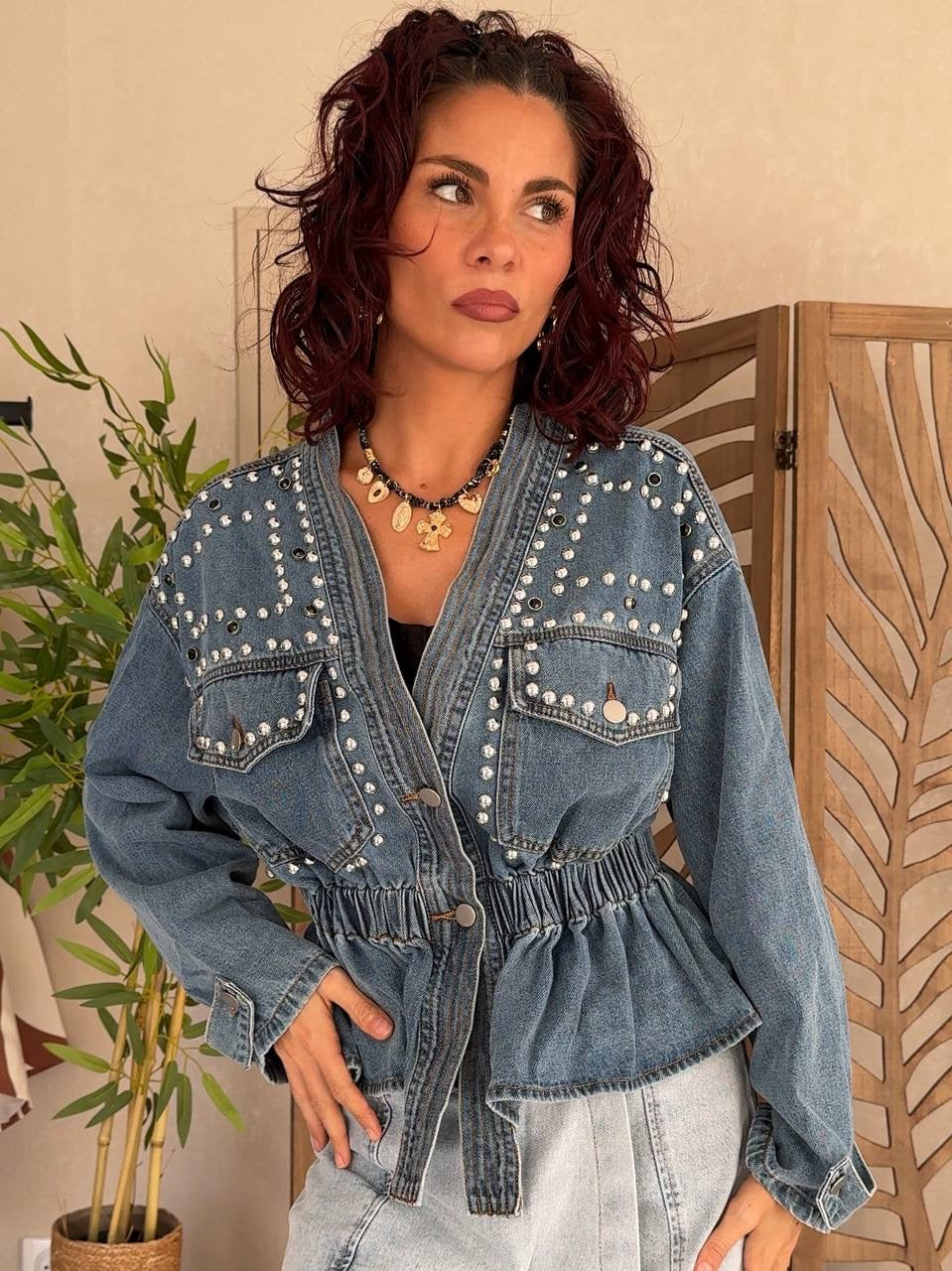 VESTE JEAN "ROCK"
